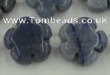 CFG1023 15.5 inches 16mm carved flower blue aventurine beads