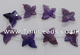 CFG1248 15.5 inches 30*45mm - 35*45mm carved butterfly agate beads