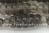 CFG1540 15.5 inches 10*30mm carved rice smoky quartz beads
