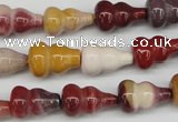 CFG62 15.5 inches 10*16mm carved calabash mookaite gemstone beads