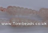 CFG753 15.5 inches 10*35mm carved teardrop natural pink quartz beads