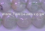 CFL1210 15.5 inches 14mm flat round green fluorite gemstone beads
