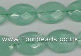 CFL127 15.5 inches 15*20mm faceted oval green fluorite beads