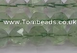 CFL1404 15.5 inches 12mm faceted nuggets green fluorite beads