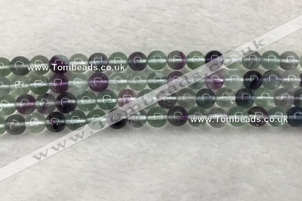 CFL1472 15.5 inches 8mm round AA grade fluorite gemstone beads