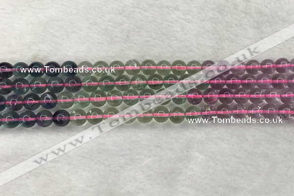 CFL1490 15.5 inches 8mm round rainbow fluorite gemstone beads