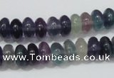 CFL157 15.5 inches 6*10mm rondelle natural fluorite gemstone beads