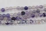 CFL200 15.5 inches 4mm round purple fluorite gemstone beads wholesale