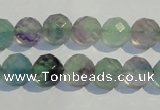 CFL253 15.5 inches 10mm faceted round natural fluorite beads