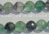 CFL254 15.5 inches 12mm faceted round natural fluorite beads
