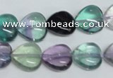 CFL316 15.5 inches 12*12mm heart natural fluorite beads wholesale