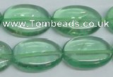 CFL337 15.5 inches 18*25mm oval natural green fluorite beads