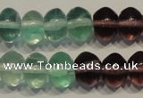 CFL562 15.5 inches 6*8mm rondelle fluorite gemstone beads wholesale