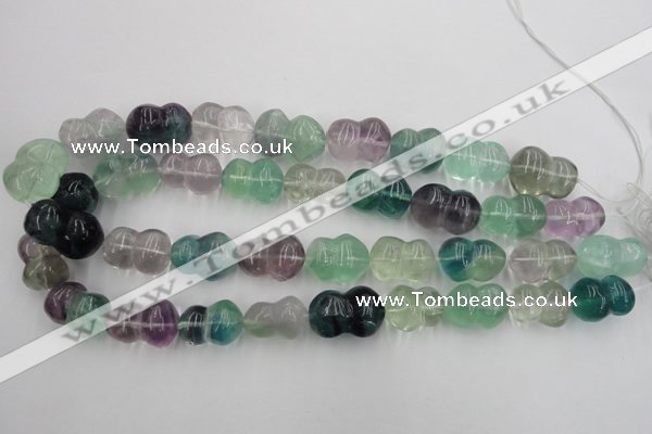 CFL958 15.5 inches 16*22mm peanut-shaped natural fluorite beads