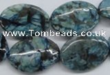 CFS113 15.5 inches 18*25mm oval blue feldspar gemstone beads