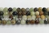 CFW221 15.5 inches 12mm faceted round flower jade beads