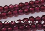 CGA355 15 inches 2mm round natural red garnet beads wholesale