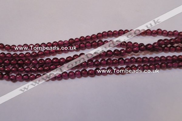 CGA355 15 inches 2mm round natural red garnet beads wholesale