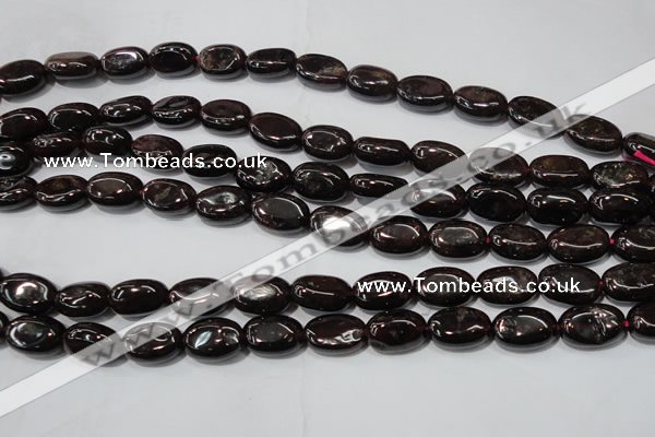 CGA470 15.5 inches 8*12mm oval natural red garnet beads