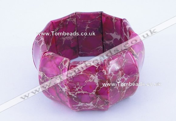 CGB157 8 inches fashion dyed imperial jasper gemstone stretchy bracelet