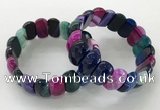 CGB3132 7.5 inches 10*20mm faceted oval agate bracelets
