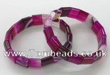 CGB3167 7.5 inches 12*15mm rectangle agate bracelets wholesale