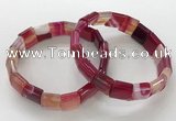 CGB3168 7.5 inches 12*15mm rectangle agate bracelets wholesale