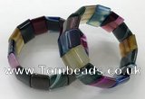 CGB3193 7.5 inches 15*25mm rectangle agate bracelets wholesale