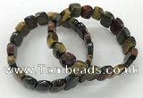 CGB3272 7.5 inches 10*15mm faceted marquise mixed tiger eye bracelets