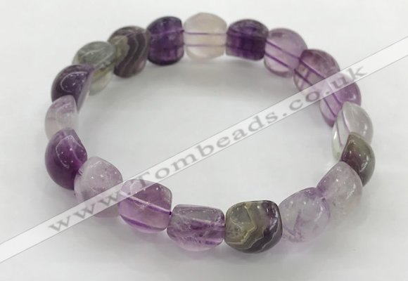 CGB3368 7.5 inches 10*15mm oval fluorite gemstone bracelets