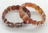CGB3373 7.5 inches 10*15mm oval red line agate bracelets