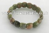 CGB3376 7.5 inches 10*15mm oval unakite bracelets wholesale