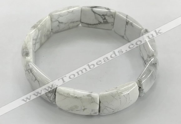 CGB3406 7.5 inches 15*21mm white howlite gemstone bracelets