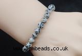 CGB5045 6mm, 8mm round dalmatian jasper beads stretchy bracelets