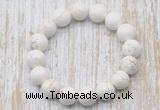 CGB5365 10mm, 12mm round white howlite turquoise beads stretchy bracelets