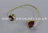 CGB897 12mm - 14*15mm freeform druzy agate gemstone bangles