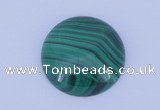 CGC27 25mm flat round natural malachite gemstone cabochons