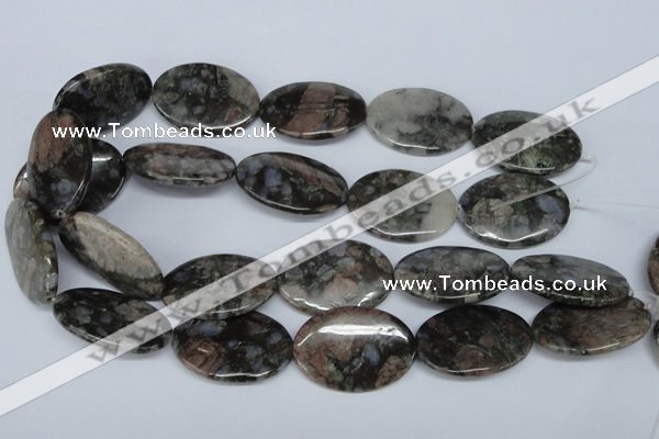 CGE09 15.5 inches 25*35mm oval glaucophane gemstone beads