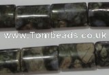 CGE170 15.5 inches 13*18mm flat tube glaucophane gemstone beads