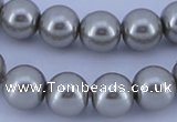 CGL376 5PCS 16 inches 12mm round dyed glass pearl beads wholesale