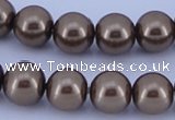 CGL94 10PCS 16 inches 8mm round dyed glass pearl beads wholesale