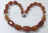 CGN104 20 inches 10*15mm - 20*30mm nuggets agate gemstone necklaces