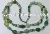 CGN587 23.5 inches striped agate gemstone beaded necklaces