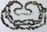 CGN685 23.5 inches chinese crystal & Indian agate beaded necklaces