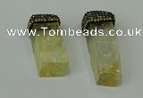 CGP216 12*35mm - 15*45mm freeform citrine gemstone pendants