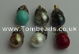 CGP329 15*25mm - 15*30mm teardrop pearl shell pendants wholesale