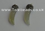 CGP330 10*45mm - 12*50mm oxhorn agate pendants wholesale