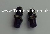 CGP349 12*40mm tube agate gemstone pendants wholesale