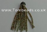 CGP422 2*3mm faceted rondelle handmade chinese crystal tassel pendants
