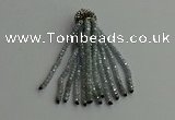 CGP424 2*3mm faceted rondelle handmade chinese crystal tassel pendants